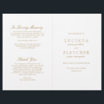 Gold Old Money Elegant Wedding Program<br><div class="desc">An elegant and timeless design.</div>