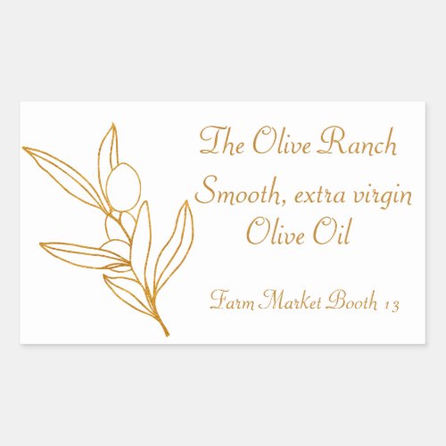 Gold Olive Branch Label