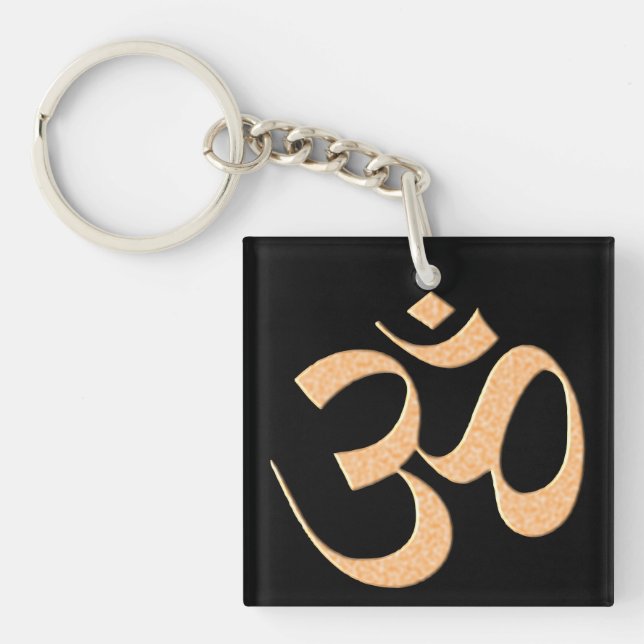 Gold Om  Keychain (Front)