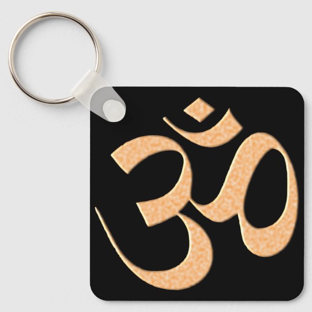 Gold Om  Keychain (Front)