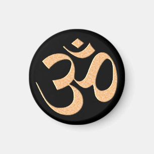 Gold Om  Magnet