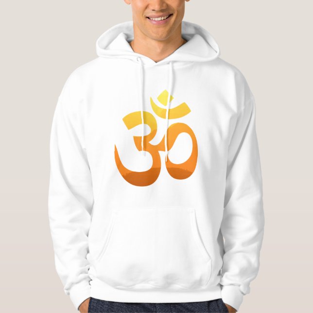 Gold Om Mantra Sun Hoodie Meditation Yoga (Front)