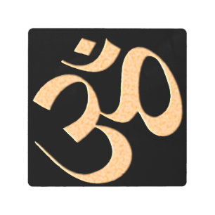 Gold Om Metal Print
