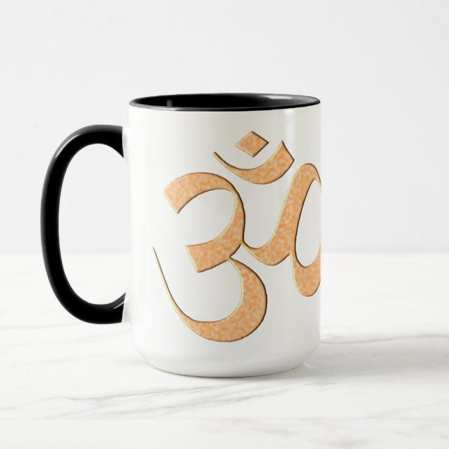 Gold Om  Mug (Left)