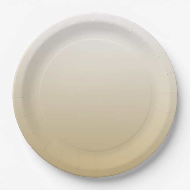 Gold Ombre Birthday Paper Plates (Front)