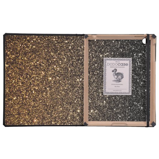 Gold Ombre Faux Glitter iPad Cover (Inside)