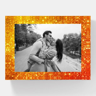 Gold Ombre Glitter Photo Sparkles Glam Bling Paperweight