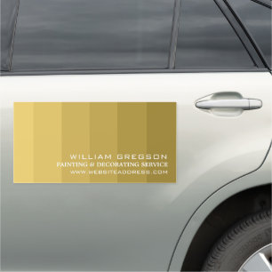 Gold Ombre Stripes, Painter & Decorator Car Magnet