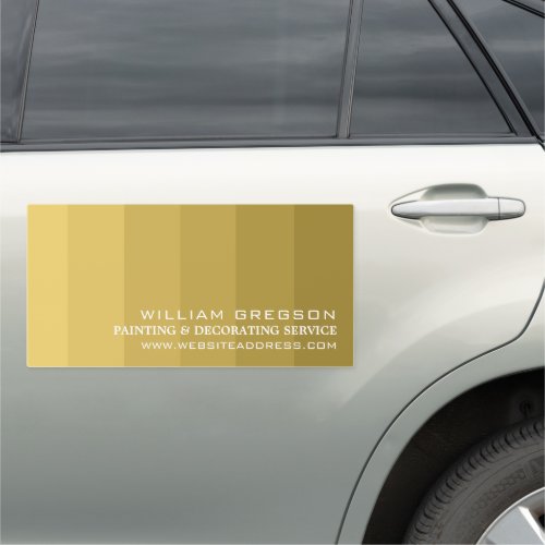 Gold Ombre Stripes Painter  Decorator Car Magnet