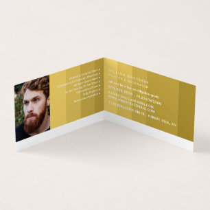 Gold Ombre Stripes, Painter & Decorator Photo Business Card