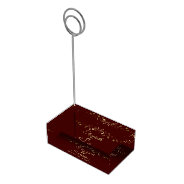 Gold On Auburn Brown Elegant Wedding Table Place Card Holder at Zazzle