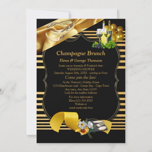 Gold on Black Art_Deco  Brunch Announcements