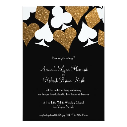 Gold On Black Las Vegas Wedding Invitation Gold On Black Las Vegas Wedding Invitation