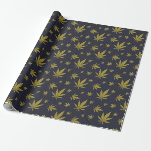 Gold on Black Legal Weed Wrapping Paper