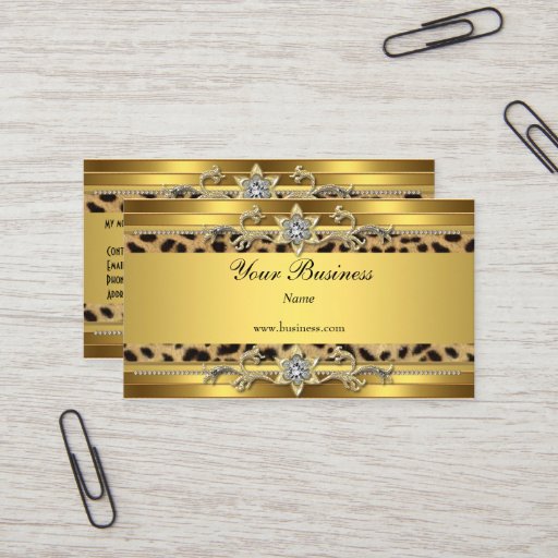 Customizable Gold On Gold Black Elegant Classy Jewel Business Card