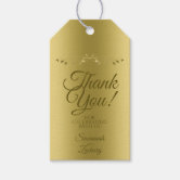 Anniversary Gold 50 YEARS INTO FOREVER Thank You Gift Tags