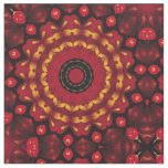 Gold On Red Mandala Fabric