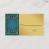Gold on Teal Placecards (Back)