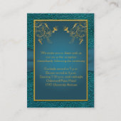 Gold on Teal Reception Card (Back)