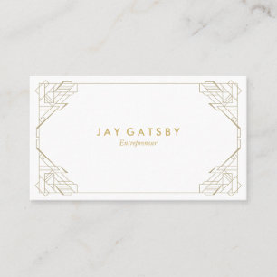 Gold On White Vintage Business Card