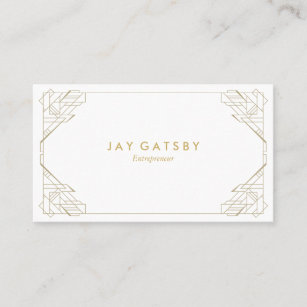 Gold On White Vintage Business Card
