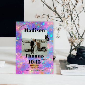 Gold Opal Stone 1 Photo Bold Minimalist Wedding