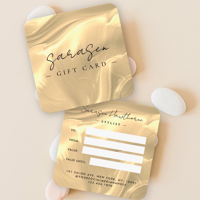 Gold Opal Stone Background Gift Certificate (Creator Uploaded)