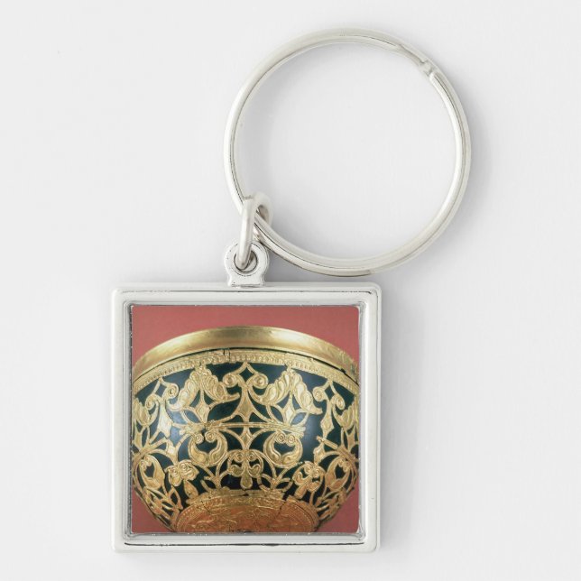 Gold openwork for a varnished bowl keychain (Front)