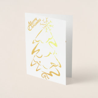 Gold &(or) Silver Chrismas Tree Foil Card