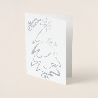 Gold &(or) Silver Christmas Tree Foil Card