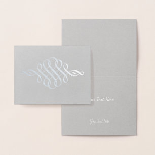 Gold or Silver Modern Elegant Vintage Element Foil Card