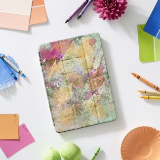 Gold Orange Fall Leaf Leaves on Vintage Decoupage iPad Pro Cover
