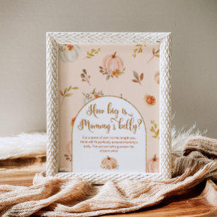 Gold orange pumpkin how big is mommy's belly game poster
