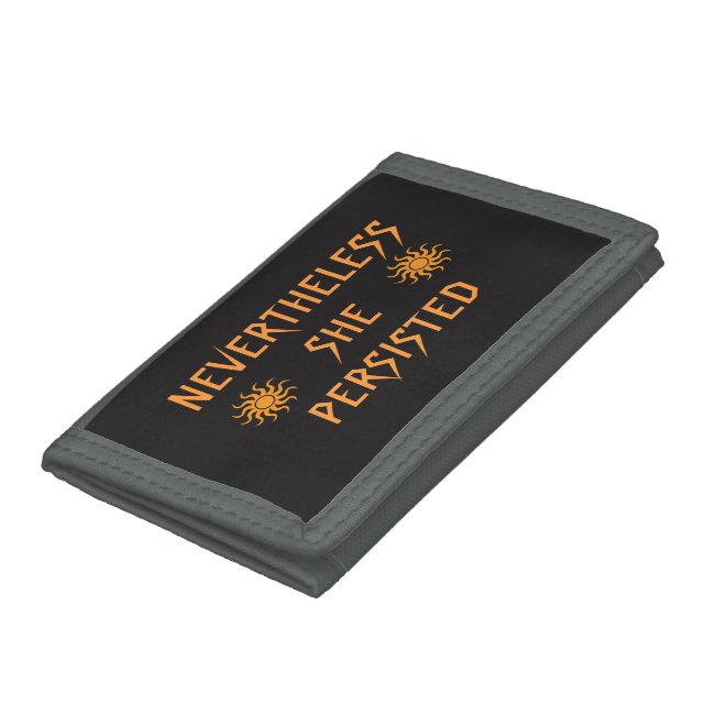 Gold Orange Sun Nevertheless She Persisted Wallet