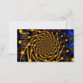 Gold Orbit Fractal Art Business Card (Front/Back)
