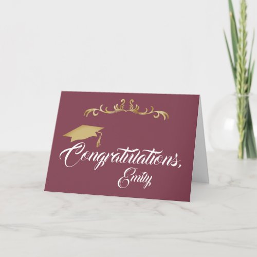 Gold Ornament Congratulations Graduate Graduation Card