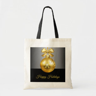 Gold Ornament Holiday Tote Bag