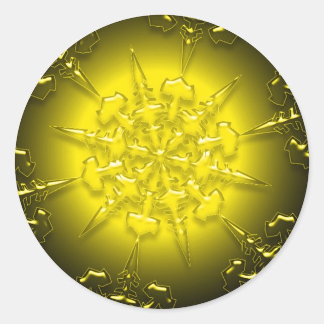 Gold Ornament Sticker (Front)