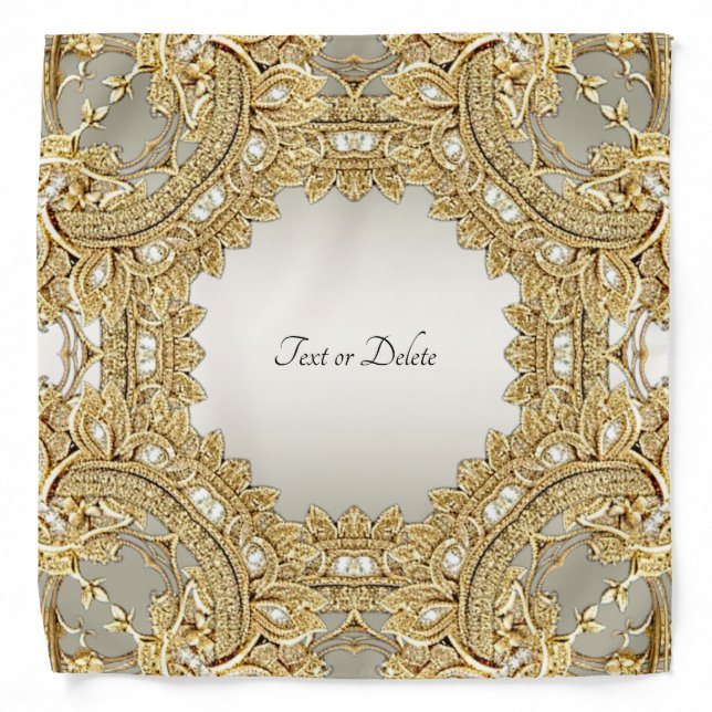 Gold Ornate Bandana (Front)