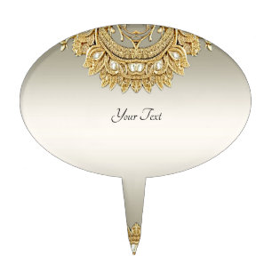 Gold Ornate Cake Topper