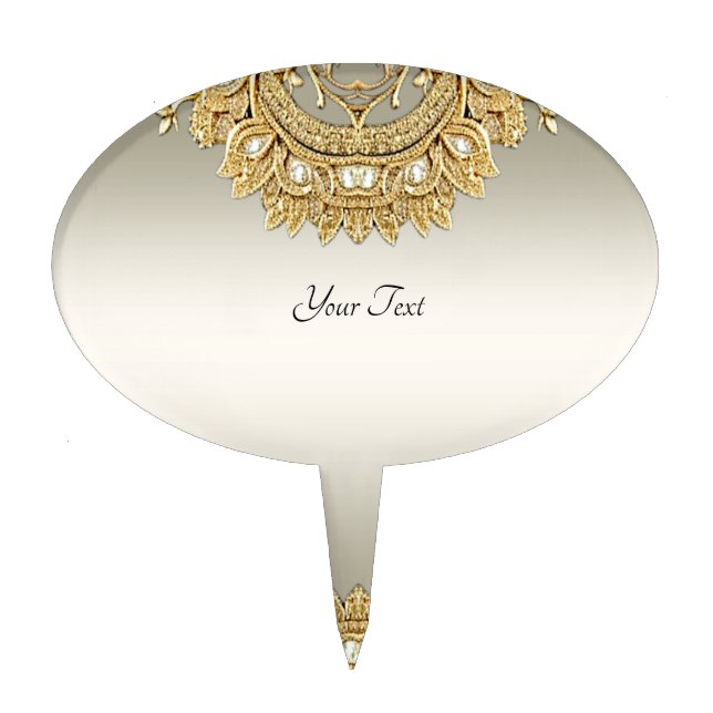 Gold Ornate Cake Topper (Front)