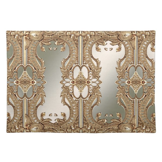 Gold Ornate Cloth Placemat (Front)