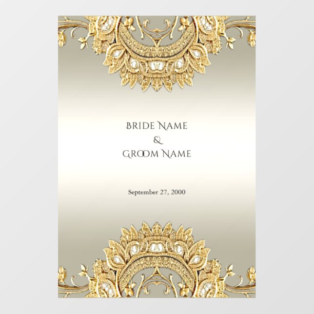 Gold Ornate Floor Decal (Front)