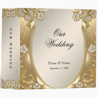 Gold Ornate Floral Album Binder