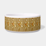 Gold Ornate Floral Ceramic Pet Bowl<br><div class="desc">Beautiful Gold Ornate Floral Ceramic Pet Bowl</div>