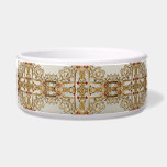 Gold Ornate Floral Ceramic Pet Bowl<br><div class="desc">Beautiful Gold Ornate Floral Ceramic Pet Bowl</div>
