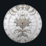 Gold Ornate Floral Dartboard<br><div class="desc">Beautiful Gold Ornate Floral Dartboard</div>