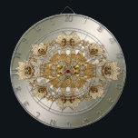 Gold Ornate Floral Dartboard<br><div class="desc">Beautiful Gold Ornate Floral Dartboard</div>