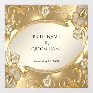 Gold Ornate Floral Floor Decal