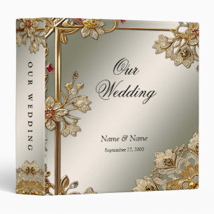 Gold Ornate Floral Frame Album Binder